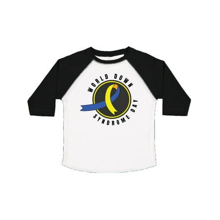 

Inktastic World Down Syndrome Day with Yellow and Blue Ribbon Gift Toddler Boy or Toddler Girl T-Shirt