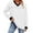 White #021, variant on Womens Long Sleeve Tops Business Casual V Neck Loose Fit Color Block Shirts Summer Fall Fashion Pullover Sweatshirts Khaki S