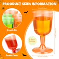 thumbnail image 2 of JJEAN-12 Pcs Halloween Disposable Plastic Cups 5.5 oz Green and Orange Party Goblets with Stem for Halloween Birthday Party Birthday, 2 of 4