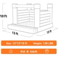 thumbnail image 4 of Connsann 13ft White Bounce House White Jumper Castle with Air Blower  for  Wedding Kids Birthday Party (13x13x10ft White), 4 of 5
