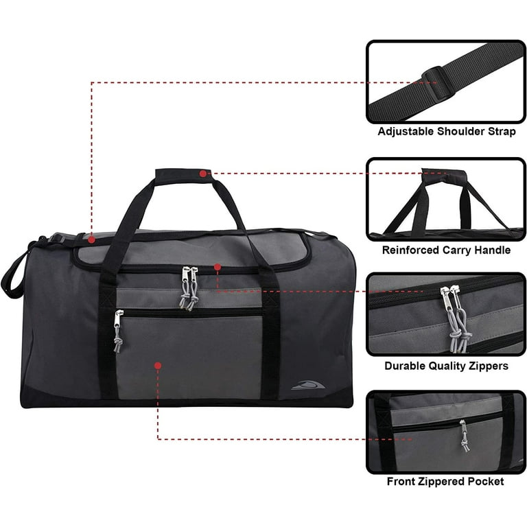 24 Pack 55 Liter, 24 Inch Wholesale Duffle Gym Bags in Bulk for