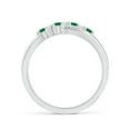 thumbnail image 2 of Angara Natural 0.18 Ct. Emerald with Diamond Classic Ring in 14K White Gold for Women (Ring Size: 11.5), 2 of 9