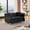 Black - 2 Seat, variant on 39.8"Modern Velvet Single Sofa with 1 Pillows, Upholstered Accent Couch with Gold Metal Trim, Tapered Gold-Tone Legs & Curved Armrests for Living Room, Bedroom & Apartment, Emerald Green