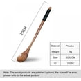 thumbnail image 2 of Handmade Natural Wooden Mixing Spoons for Milk Honey 8" Long Handle Teaspoon Coffee Spoon Stir long-handled spoon, wooden lotus long-handled spoon, mixing spoon, wooden spoon, baby feeding spoon, 2 of 7