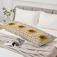 thumbnail image 6 of Vintage Sunflower Throw Pillow Covers Summer Yellow Floral Vine Fruit Wood Grain Decorative Lumbar Pillow Cover Rectangle Cushion Case for Sofa Couch Bed Living Room Bedroom 20 X 60 Inches, 6 of 9