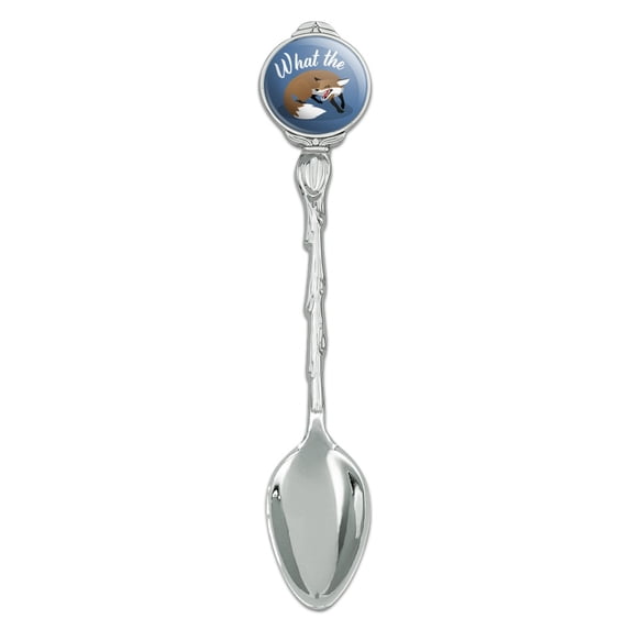 Brown Fox What The Pun Funny Novelty Collectible Demitasse Tea Coffee Spoon