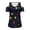 Colorful Star, variant on POLERO Womens Cold Shoulder Tops V Neck T Shirts Red Octopus Print Summer Short Sleeve Tees Outfits for Ladies Sexy Casual Work Travel Beach Tunic Blouse 2XL