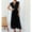 Black, variant on Ayolanni V-Neck Summer Dresses for Women 2026 Sleeveless Flowy Solid Vacation Maxi A-Line Dress Wedding Guest Off the Shoulder Swing Ruffled Sundress Black L