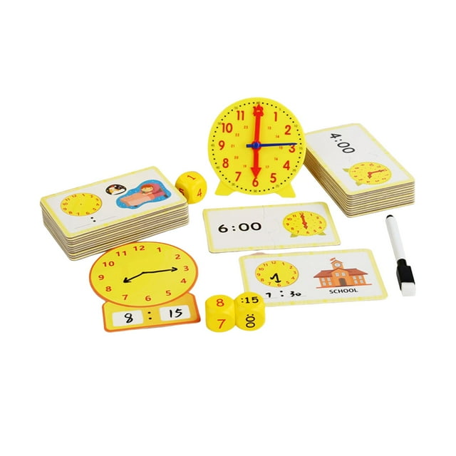 Reloj de enseñanza para decir la hora, reloj analógico, conjunto de aprendizaje de tiempo, actividad de tiempo para niños de jardín de infantes