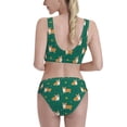 thumbnail image 5 of High Waisted Bikini Sets For Women, Cute Corgi Dog Funny Green Swimsuits Tummy Control, Two Pieces Bathing Suit, 5 of 8
