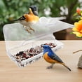 thumbnail image 4 of HLONK Window Bird Feeder with Large Viewing  includes Non-Marking Self-Adhesive Suction Cups  for Outside Transparent Bird House Viewing  Wild Bird Watching Garden Decor for Kids  Dad & M, 4 of 8