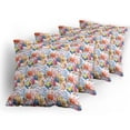 thumbnail image 5 of Ambesonne Fish Throw Pillow Cover 4 Pack, Coral Reef Scallop Shells, 18", Multicolor, 5 of 7