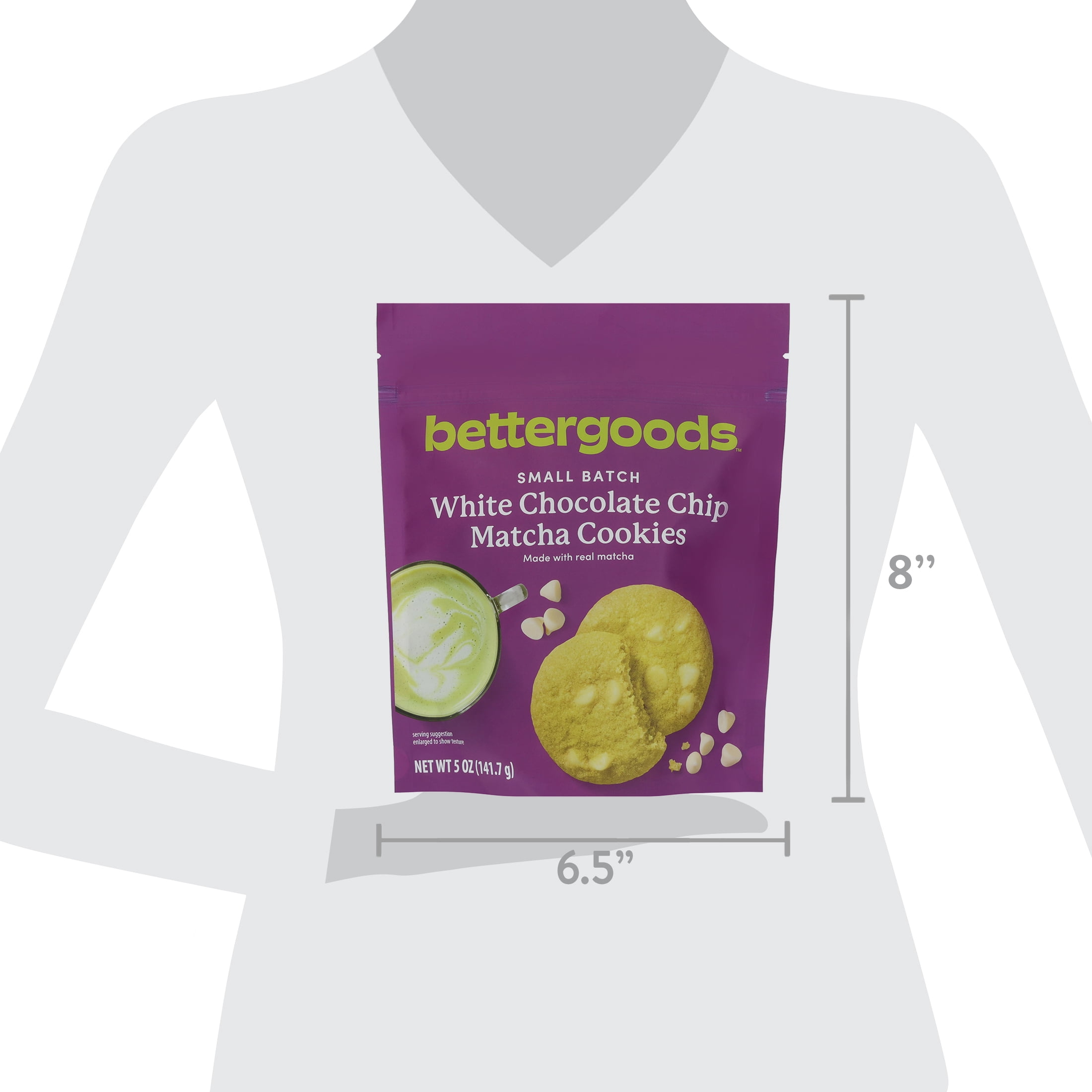 bettergoods White Chocolate Chip Matcha Cookies, 5 oz