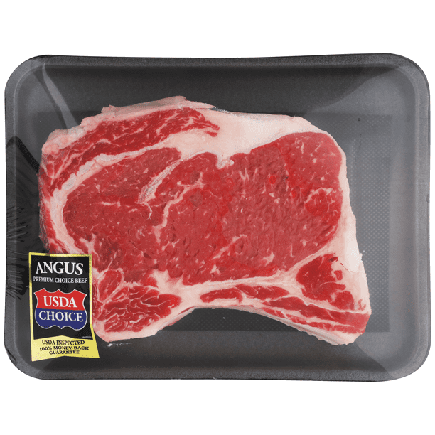Beef Choice Angus Cowboy Ribeye Steak BoneIn, 0.63 1.72 lb Walmart