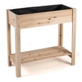 thumbnail image 2 of Auranook Wooden Raised Garden Bed w/Legs, Storage Shelf, Liner, Drainage for Backyard, 2 of 4