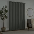 thumbnail image 2 of Eclipse Twill Blackout Twill 2 Pack Window Curtain Panels, Grommet - 37" W x 84" L - Smoke, 2 of 4