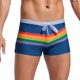 thumbnail image 1 of Pantalones cortos de natación casuales para hombre, elásticos, suaves y de alta elasticidad. Traje de baño de spandex para hombre., 1 of 4