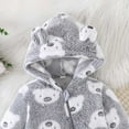 thumbnail image 4 of CUZIBR Girls Fall Outfit Christmas Romper Lovely Animal Print Winter Fuzzy Thick Thermal Bodysuit Long Sleeve Zip Up Hoodies Jumpsuit Soft Comfortable Casual Dailywear,Grey,9-12 Months, 4 of 7