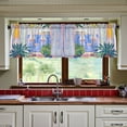 thumbnail image 3 of Yayeee Kitchen Curtains Tier Set of 2 Light Filtering 57"x24" Over Sink Window Panels, Seaside Boat, 3 of 7