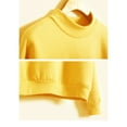 thumbnail image 4 of YOTMKGDO Sweaters for Women, Womens Sweaters Womens Sweatshirt Mock Neck Top Women Sweatshirt Casual Easy Solid Color Long-Sleeves Womens Fall, Turtleneck Sweater Women Yellow+XL, 4 of 4