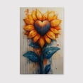 thumbnail image 2 of Sunflower Flower Canvas Wall Art 8x12 inches - Classic Sunflower Flower Watercolor Floral Canvas Wall Art for Farmhouse Living Room, 2 of 5