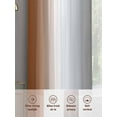 thumbnail image 3 of Orange Grey Sheer Curtains for Living Room Bedroom Gray Farmhouse Modern Rustic Sheer Curtains 54 Inch Long 2 Panels Set Light Filtering Curtain Window Treatments Drapes for Dining Room, 3 of 6