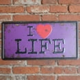 thumbnail image 4 of zhangmingg Style Happy Life License Plate Metal Sign for Home Bar Store Wall Art Poster, 4 of 5