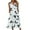 White, variant on Fesfesfes Women's Spring Casual V-Neck Sleeveless With Pocket Leaf Stripe Printed Dresses Women Dress