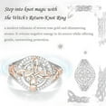 thumbnail image 4 of Witches Protection Knot Ring, Protect Your Loved Ones, Witch's Knot Ring with Rose Gold Detail, Spiritual Jewelry Gift for Women, Valentine's Day, Birthday, 4 of 9