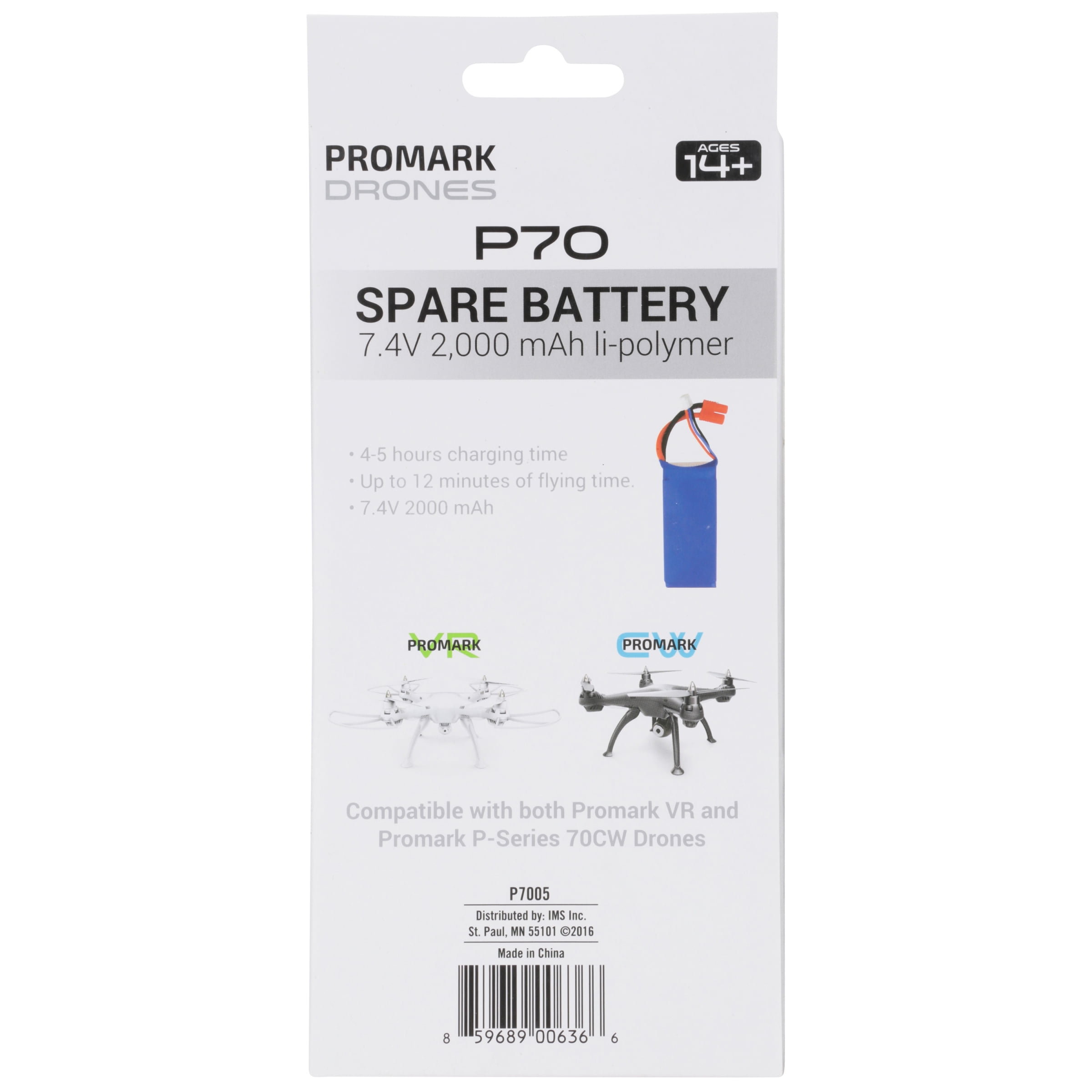 DUAL Balanced Charger Promark Drones P70VR & CW Mega  Power Pack  Batteries 
