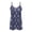 Rose Navy Blue, variant on ZAITUBLES Womens Summer Casual Sleeveless Romper Loose Adjustable Spaghetti Strap Shorts Jumpsuits with Front Pockets, Casual Beach Vacation Outfits, Rose Navy Blue Print, Size XL