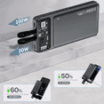 thumbnail image 4 of Power Bank 22800mah Dx160 Carga Super Rápida 22.5w con 2 Cables Lab.G, Color Negro, 4 of 5