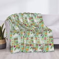 thumbnail image 3 of Honeii Rabbit And Carrot print throw blanket, crafted from cozy cotton flannel, offers versatile home decor as a bedding suitable for all seasons.-80"x60", 3 of 6