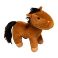 thumbnail image 3 of Caballo de peluche, juguete de peluche, figuras de animales de peluche, divertido adorno suave, almohada para abrazar S marrón, 3 of 9