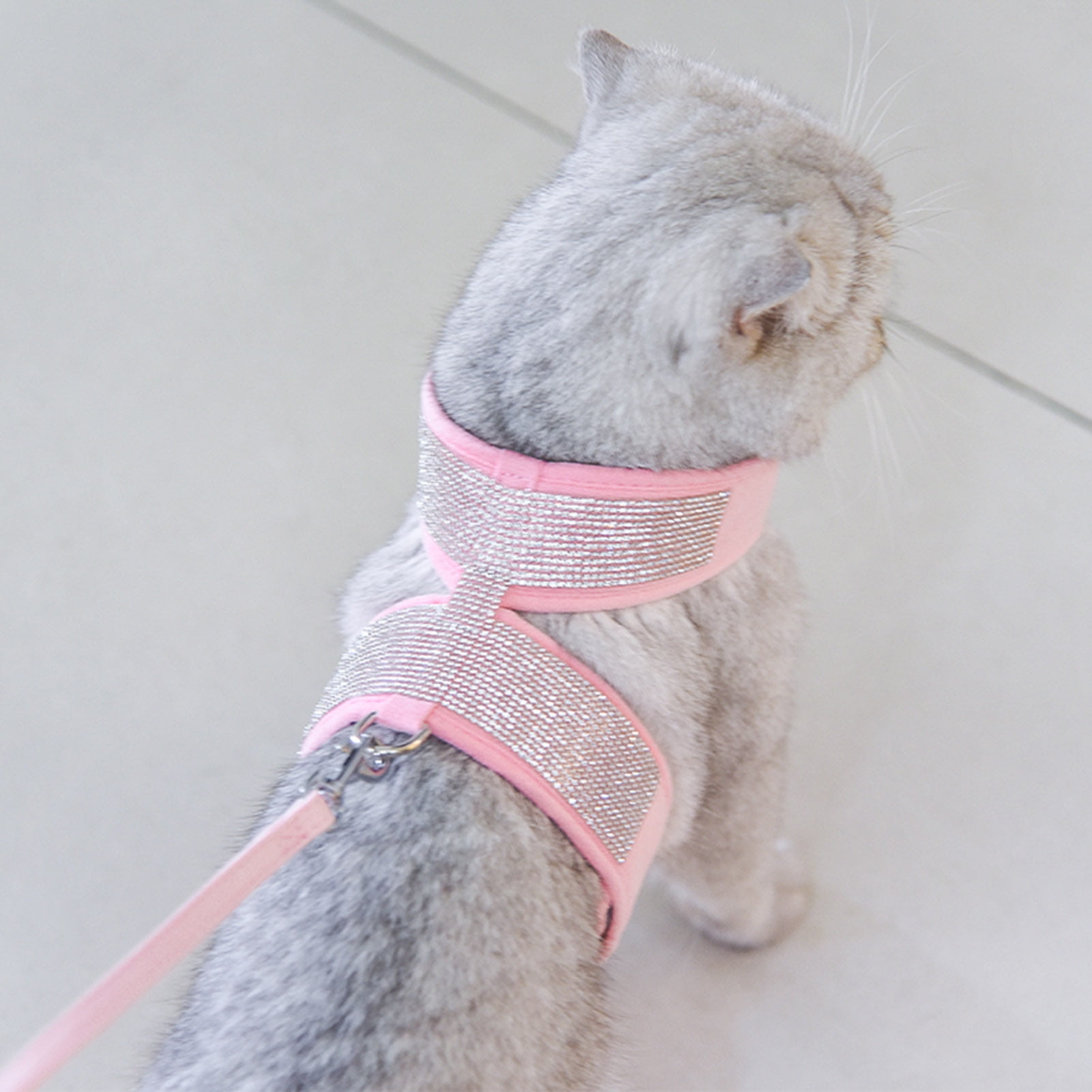 DOPI Pet Harness K-shaped Anti-escape Rhinestone Inlaid Pet Dogs Cats Chest Strap Pet Supplies