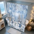 thumbnail image 6 of Dongrens Christmas Shower Curtain, Winter Xmas Tree Printed Waterproof Bath Curtain with Hooks for Bathroom Home Holiday Decor, 59x71 Inch, 6 of 6