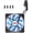 Blue, variant on BIMZUC Chassis Fan PC Computer Cooler Accessory 3-Wire 15-Light LED Streamer Colorful 120mm Size 4.7 inches 1200 RPM Quiet Cooling Case Fan for Desktop Red