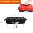 thumbnail image 4 of GEERTOP Portable Charcoal Grill with Lid Folding Barbecue Grill for Outdoor Camping Cooking Small Table Top BBQ Grill for Picnic Patio Backyard, 4 of 7