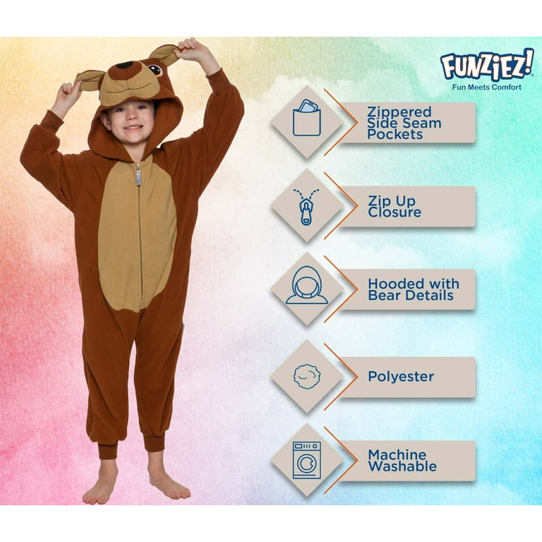 Kids teddy onesie hotsell