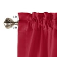 thumbnail image 5 of Kitchen Curtains 54 Inches length, Pure Red Window Treatment Curtain Drapes, Simple Solid Color Thermal Insulated Drapes for Basement Hotel RV, 42"x54", 2 Panels, 5 of 7