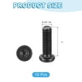 thumbnail image 2 of Uxcell 10Pack 5/16-18x1" Tornillo de Mueble Tuerca Hexagonal Con Cabeza Redonda, 2 of 6