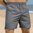 thumbnail image 5 of Men's Casual Beach Golf Shorts Three-point Lightweight Quick Dry Workout Shorts with Drawstring Elastic Waist, 5 of 6