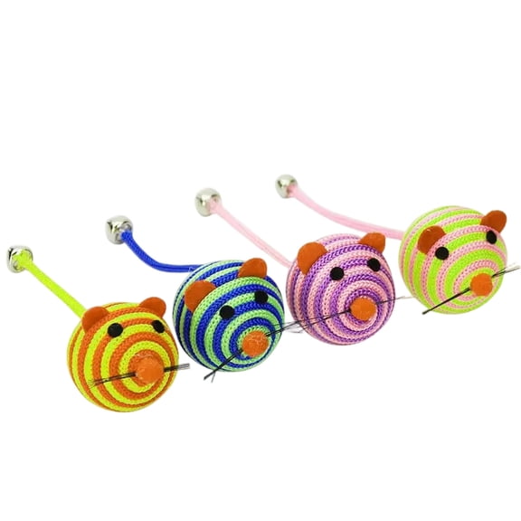 Nylon Small Mouse Shape Cat Toy with Sound for Self Play, Crinkle Noise for Indoor Cat Interactive Fun, Random Color