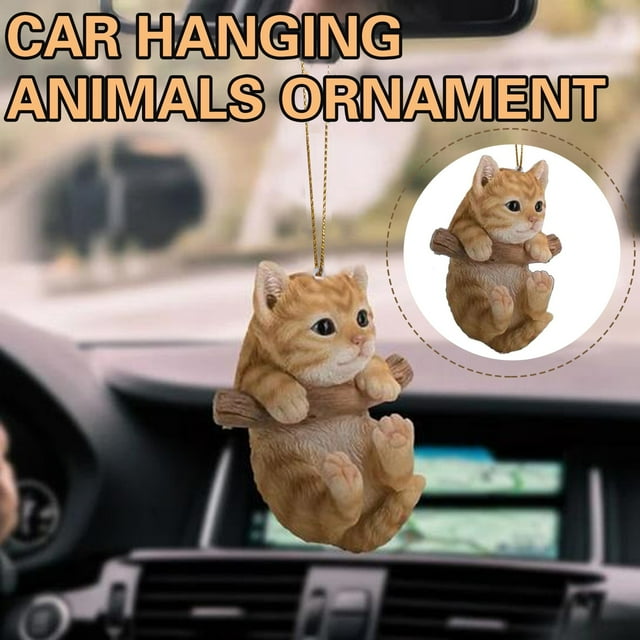 MirrorPlane View Ornament Rear Hanging Dog Decoration for Automotive Interior Reflective Style