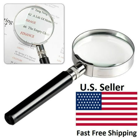 CableVantage New 10X Magnification Handheld Magnifier Magnifying Glass Handle 50mm 2inch US Seller fast (Best Hand Held Magnifying Glass With Light)