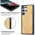 thumbnail image 4 of Solid Wood Case for Samsung Galaxy S22 Ultra, Luxurious Natural Wood Slim Case with Drop Tested Shockproof Bumper and Camera Lens Protection Cover for Samsung Galaxy S22 Ultra, MW Bamboo, 4 of 8
