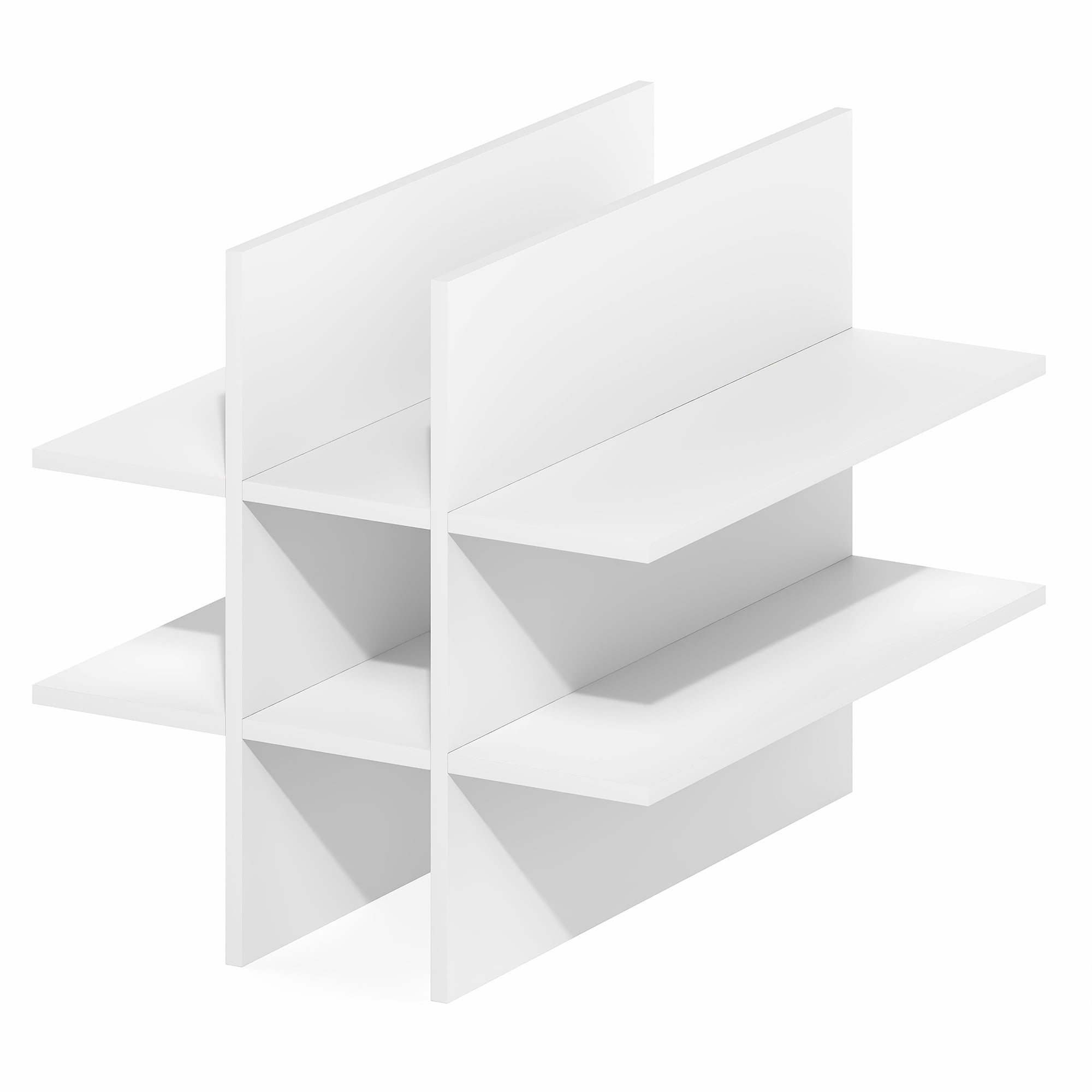 Furinno CUBICLE Office Ventilated 3-Tiers Engineered Wood Dimensions 12.9" W x 15.1" D x 12.9" H Storage Shelves with Assembly Guide, 8.8 lb, Shelf Capacity, White, 1 Count, 1 Pack