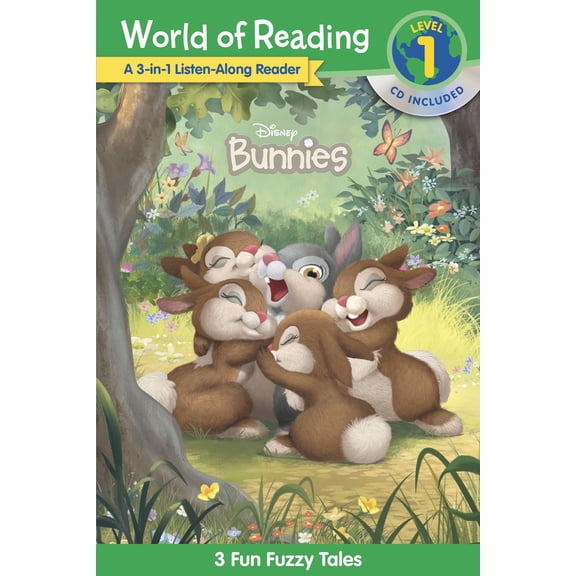 Pre-Owned World of Reading: Disney Bunnies 3-In-1 Listen-Along Reader-Level 1: 3 Fun Fuzzy Tales [With Audio CD] (Paperback) 1368019218 9781368019217