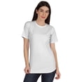 thumbnail image 1 of Inkmeso Womens Basic Crewneck Tshirt Short Sleeve Regular Fit Long Tee Workout Top, 1 of 8