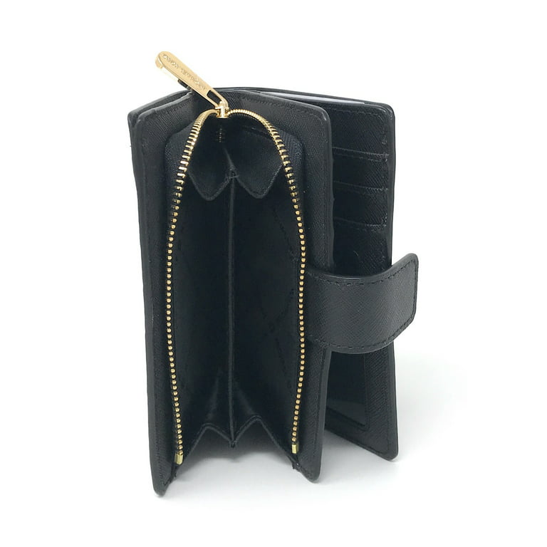 MICHAEL KORS Black Jet Set L-Fold w/ ID Bi-Fold Leather Wallet